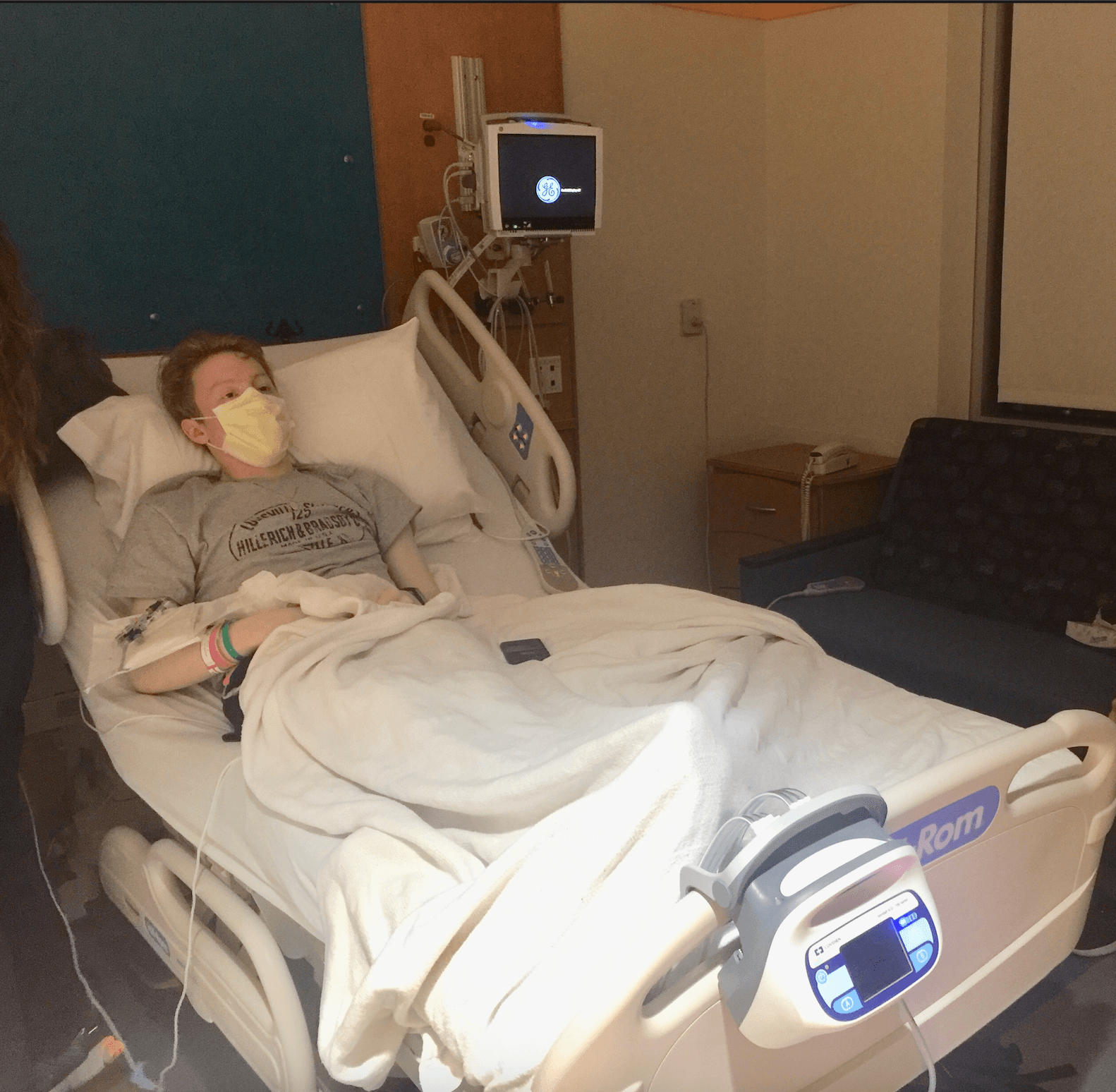 Scott during a hospital stay in 2017